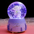 INS Girl Heart Purple Lavender Bear Crystal Ball Music Box Decoration Music Box Rotating Snow Children's Gift