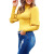 2021 Fall Slim Fit Waist Solid Color Base Shirt Amazon European and American Foreign Trade Women's Clothing Early Autumn Turtleneck Long Sleeve Top