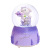 INS Girl Heart Purple Lavender Bear Crystal Ball Music Box Decoration Music Box Rotating Snow Children's Gift