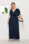 European and American Foreign Trade 2019 Large Size Women's Clothing Amazon Wish New Sexy Solid Color and V-neck Loose Big Hem Dress