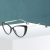 New Cat Eye Metal Mixed TR90 Plain Glasses Trend Retro Spring Leg TR90 Spectacle Frame