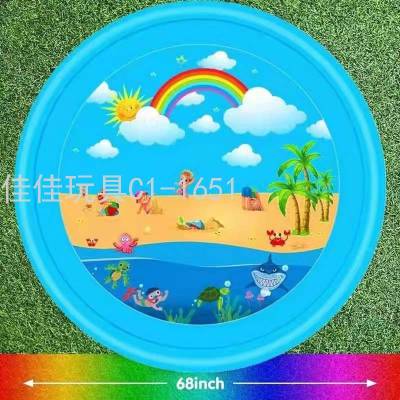 Inflatable Children's Thickened Swimming Pool PVC Cute Animal Pattern Swimming Pool Playing Water Entertainment in Stock Wholesale