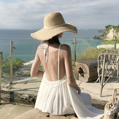 Bali Seaside Holiday Beach Dress Sexy Backless Maxi Dress Phuket Island, Thailand Super Fairy Dress