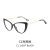 New Cat Eye Metal Mixed TR90 Plain Glasses Trend Retro Spring Leg TR90 Spectacle Frame