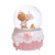 Cute Bowknot Bear and Birthday Cake Crystal Ball Music Box Decoration Music Box Send Children's Birthday Gifts