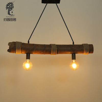 Creative Post-Modern Pastoral Hemp Rope Ceiling Lamp Retro Industrial Style Personalized Art Simple B & B Lamps