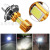 Motorcycle LED Headlight Three-Claw H4 Three-Side Luminous Modification Motorbike Large Bulb Cob Electric Car Headlight