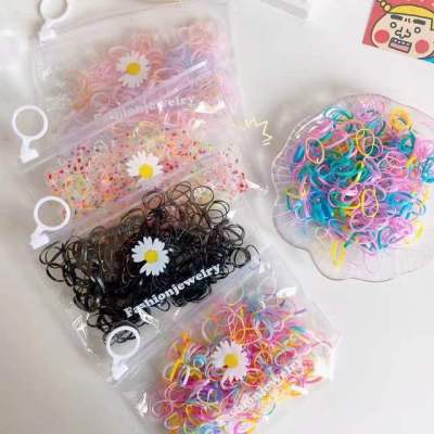 New Children (500) Thick Large Hair Band Soft Soft Rubber Does Not Hurt Baby Hair Disposable Rubber Band