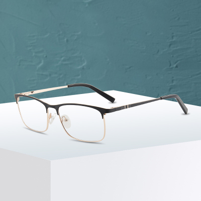 New Men's Business Glasses Frame Trend Retro Metal Plain Glasses Myopia Glasses Rim
