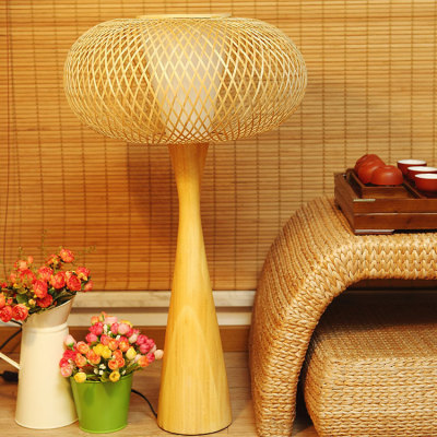 Creative Nordic Table Lamp Vertical Table Lamp Bedroom Floor Bedside Lamp Tatami Japanese Table Lamp Bamboo Log Table Lamp