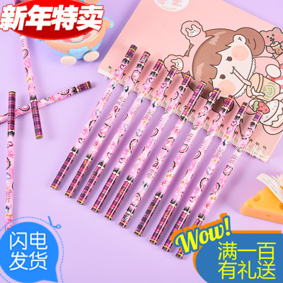 Factory Direct Sales Wholesale Foreign Trade Tail Stock HB 2B Pencil Color Pencil Student Stationery