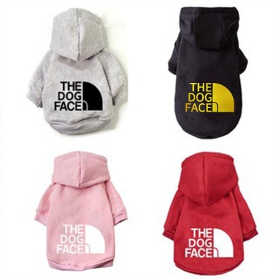 Pet Clothes Fall Winter Hooded Dog Hoodie Dog Face Warm with Velvet Golden Retriever Labrador Dog Clothes