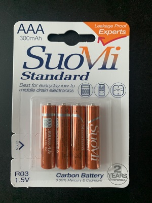 Suomi Orange Aluminum Film Boutique 4 Cards High Capacity Carbon No. 5 R6aa7 R03aaa Factory Direct Sales