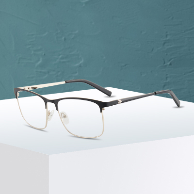 Vintage Metal Optical Frame Men's Business Full Frame Plain Glasses Retro Student Glasses Frame