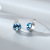 S925 Sterling Silver Stud Earrings Women's High-End Crystal Stylish Earrings Retro Korean Type Earrings