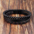 Natural Stone Volcanic Rock Leather Bracelet Stainless Steel Leather Braided Bracelets Multi-Layer Men's Titanium Steel Jewelry L20127