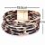 Cross-Border European and American Hot Alloy Magnetic Buckle New Leopard Bracelet String Beads Small Commodity Leather Bracelet Copper Tube Bracelet