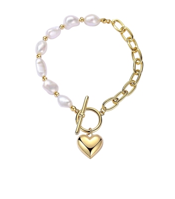 Baroque freshwater pearl bracelet ins niche design ot buckle love bracelet light luxury high sense girlfriend Bracelet
