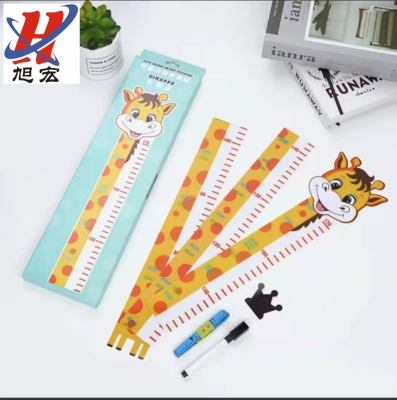 Children's Suit Height Measurement Wall Sticker Erasable Pen PVC Customized Cartoon Stitching Stature (Foot)