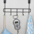 Ri Pai Nail-Free Door Rear Hook Storage Rack Bathroom Iron Hook Kitchen Cabinet Door Back 5 Multi Hook