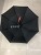 Three-Fold Semi-automatic Spray Paint Cloth Black Umbrella Imitation Wood Curved Handle