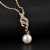 European and American Hot Ornament Bridal Elegant Accessories Rhinestone Earrings Wave Line Wedding Pearl Grace Necklace Set