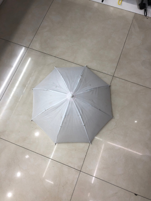 29cm Umbrella Cap White Polyester Cloth