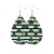 New European and American Drop-Shaped Irish Leather Earrings Sub-Green Leather PU Earrings Factory Direct Sales