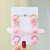 P Spring Pink Hair Band Baby Rubber Band Light Yarn Thumb Hair Band Infant 2cm Diameter 6 Sets