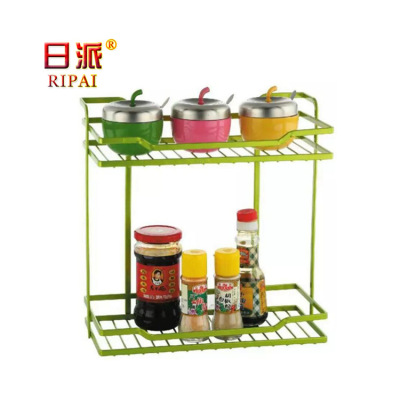 Ri Pai Color Spacer Block Two-Layer Kitchen Storage Rack Bathroom Storage Angle Frame Hanging Dual-Use Rack