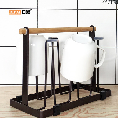 Ri Pai Household Supplies Iron Japanese Cup Holder Water Cup Holder Upside down Draining Storage Rack Glass Storage Rack