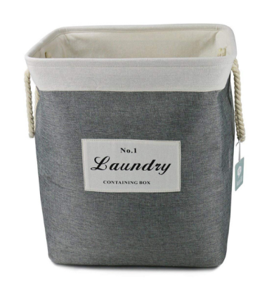 Linen Cotton String Portable Laundry Basket Foreign Trade Exclusive