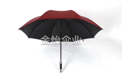 70cm X8 Open Automatic Fiber Umbrella Stand Spray Paint Cloth Black Rubber Umbrella