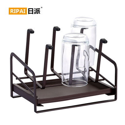 Ri Pai Wrought Iron Drain Cup Holder Household Living Room Put Cup Storage Rack Cup Holder Mug Storage Rack