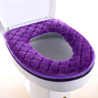 Autumn and Winter Toilet Mat Plush Toilet Seat Home Thickened Toilet Pad Toilet Mat Washable Toilet Washer Wholesale
