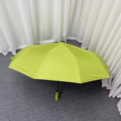 High-Profile Figure Vinyl Five-Fold Umbrella Women's Rain Or Shine Dual-Use Umbrella Folding Sun Protection UV Protection Sun Umbrella with Light