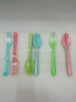 Plastic Tableware Plastic Knife, Fork and Spoon Portable Tableware