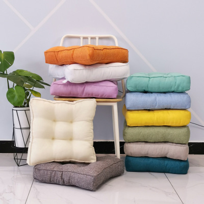 Factory Direct Supply Stereo Thickened Linen-like Cushion Compression Delivery Floor Mat Window Cushion Candy Color Cushion Wholesale
