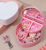 Pink Girl Heart Makeup Ornament Storage Box Desktop Love Jewelry Box Student Dormitory Double-Layer Mirror Storage Box