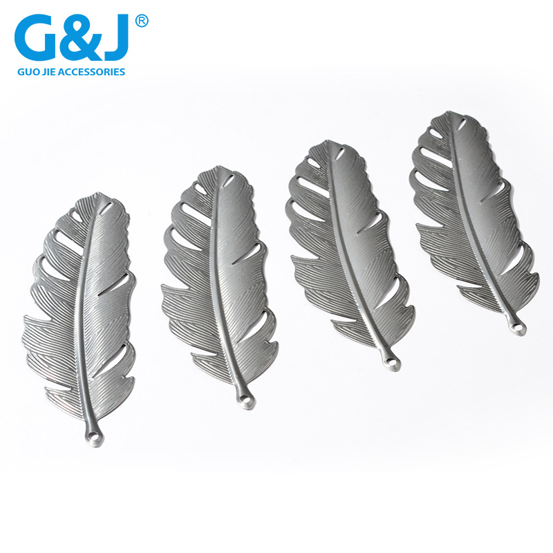 ins北欧创意铁艺羽毛 工艺品摆件冲压件金属电镀客厅卧室书签鸟羽