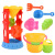 567 Summer Children's Playing Water and Sand Sand Digging Beach Bucket Toy Tools Shovel Large Hourglass Seven-Piece Parent-Child Outdoor