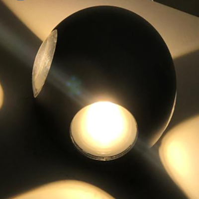Aluminum Material LED Wall Lamp Customized RGB Dustproof Waterproof Outdoor Wall Lamp Spherical Garden Lamp