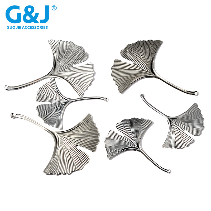 跨境热销 金属电镀银杏树叶 铁艺工艺品叶子配件装饰摆件玄关挂件