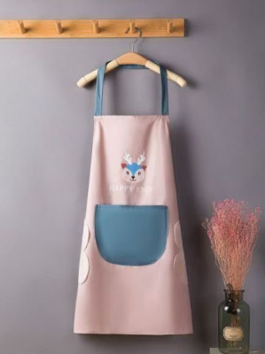 Deer Pattern with Towel Waterproof Apron Stylish and Elegant, Necessary for Housewives