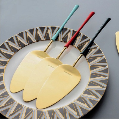 Factory Direct Sales 304 Stainless Steel Pizza Knife Cake Shovel Household Toothed Pizza Shovel Gift Kitchen Gadget