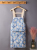 Cotton and Linen Printed Zipper Pocket, Strap Apron Fashion and Generous