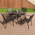 Outdoor Chair Courtyard Outdoor Occasional Table and Chair Combination Garden Outdoor Anti-Corrosion Plastic Wood Balcony Small Table and Chair Three-Piece Set