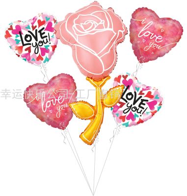 Mother's Day, Valentine's Day Rose Aluminum Balloon