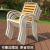 Outdoor Desk-Chair Courtyard Leisure Combination Outdoor Anti-Corrosion Plastic Wood Balcony Three-Piece Small Garden Terrace Coffee Chair