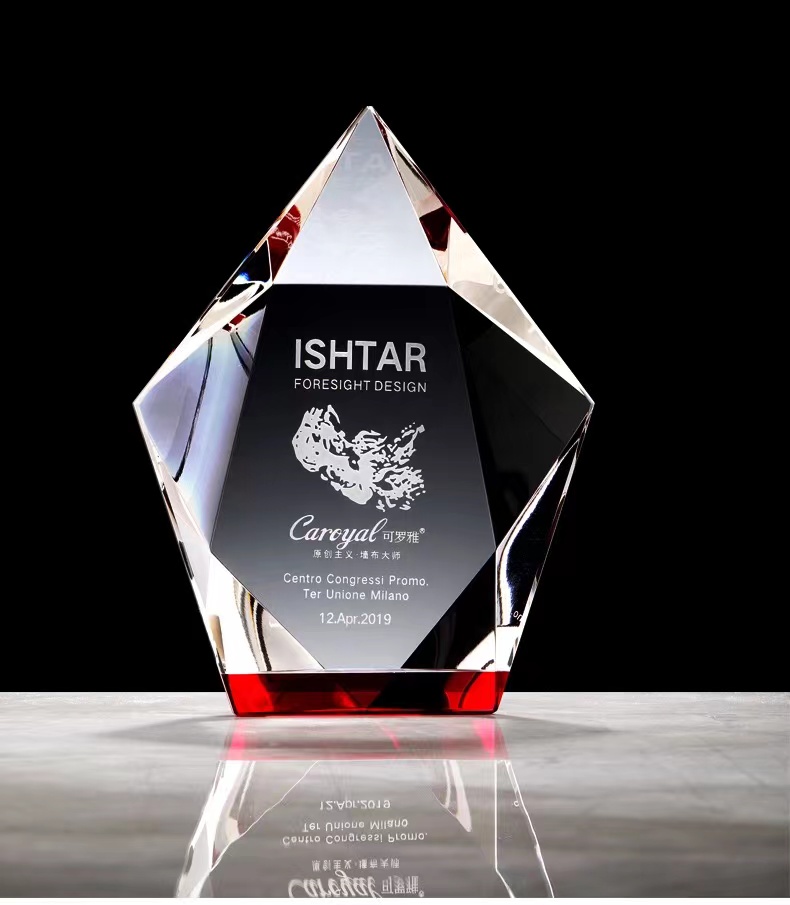 创意水晶奖杯个性定制商务款高端奖杯定做优秀员工荣誉颁奖纪念品